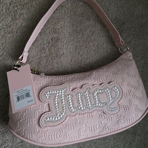 Juicy Couture Pink Pearl-Embellished Shoulder Bag